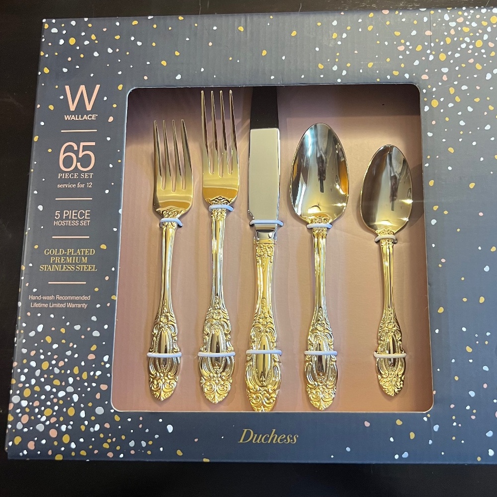 Wallace Duchess 65 Piece Service Set for 12 and ORG Flatware Storage Case